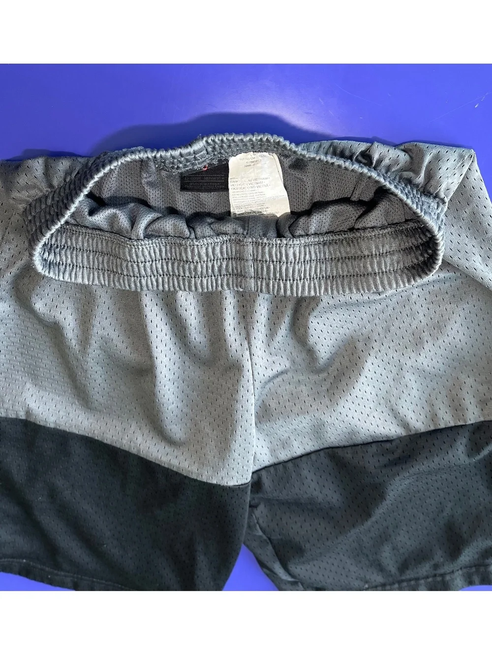Jordan Kids' Air Mesh Basketball Shorts Gray and Black Size L 12-13 Years